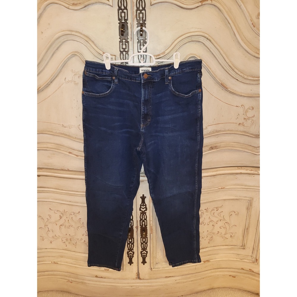 Wrangler Mens Relaxed Tapered Fit Dark Wash Denim Jeans 36x30